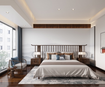 New Chinese Style Bedroom-ID:674969914