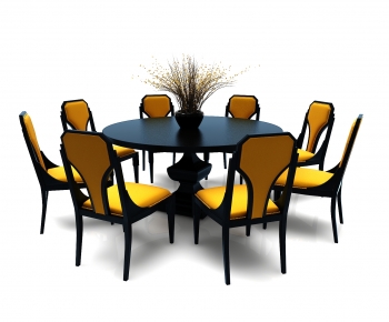 Southeast Asian Style Dining Table And Chairs-ID:674196007