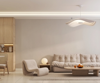 Modern Wabi-sabi Style A Living Room-ID:772974016
