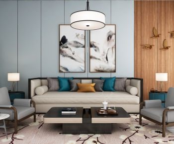 New Chinese Style Sofa Combination-ID:407126908
