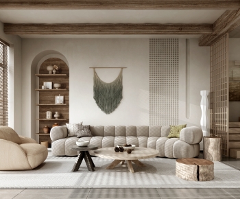 Wabi-sabi Style A Living Room-ID:333872081