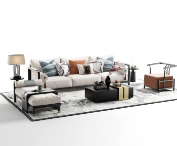 New Chinese Style Sofa Combination-ID:380342015