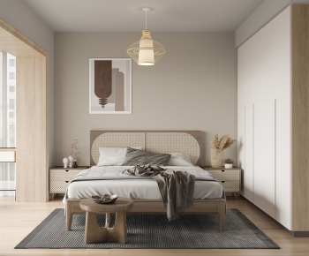 Wabi-sabi Style Bedroom-ID:129121073
