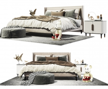 Modern Double Bed-ID:974714047