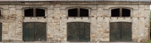 破旧建筑涂料砖墙玻璃外观-ID:187791117