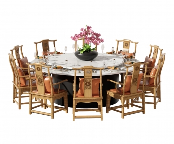 New Chinese Style Dining Table And Chairs-ID:296166902