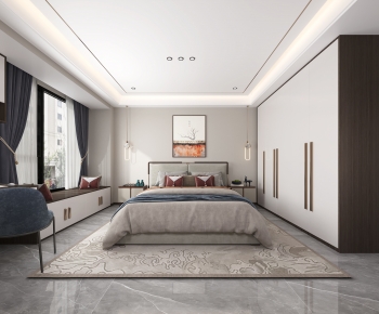 New Chinese Style Bedroom-ID:520905973