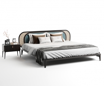 New Chinese Style Double Bed-ID:364473106