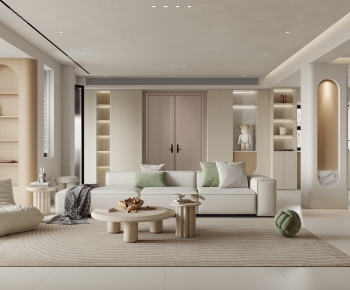 Wabi-sabi Style A Living Room-ID:942742114