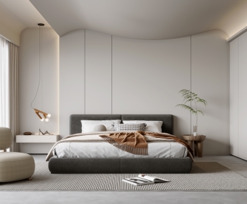 Modern Wabi-sabi Style Bedroom-ID:898277048
