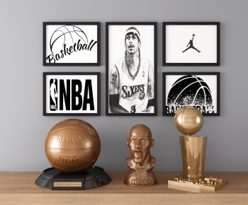 现代乔丹雕塑NBA总冠军奖杯摆件-ID:325921067