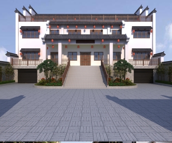Chinese Style Villa Appearance-ID:943382986