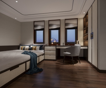New Chinese Style Bedroom-ID:398696909
