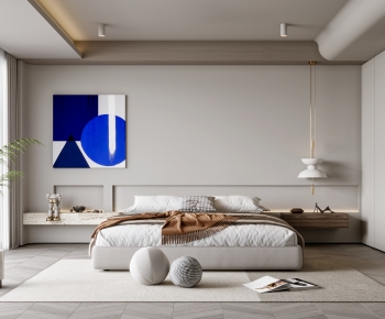 Modern Wabi-sabi Style Bedroom-ID:524918083