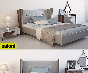 Simple European Style Double Bed-ID:268927101