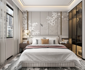 New Chinese Style Bedroom-ID:296840729