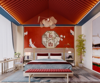 New Chinese Style Bedroom-ID:470216041