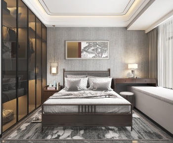 New Chinese Style Bedroom-ID:724009043