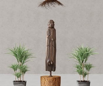 新中式佛像雕塑摆件-ID:1393863