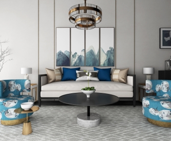 New Chinese Style Sofa Combination-ID:708477973