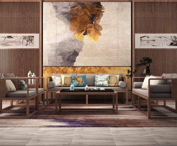 New Chinese Style Sofa Combination-ID:388015991
