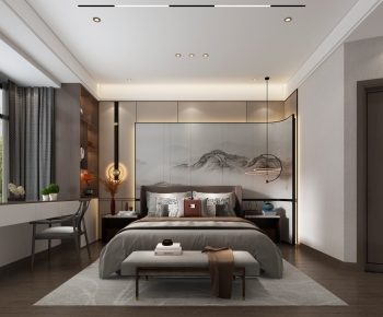 New Chinese Style Bedroom-ID:964279235