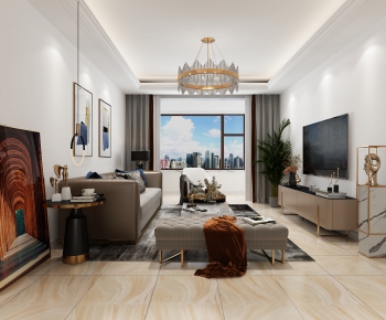 Modern A Living Room-ID:691603907