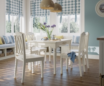 American Style Dining Table And Chairs-ID:994107013