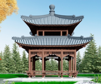 Chinese Style Ancient Architectural Buildings-ID:344003922