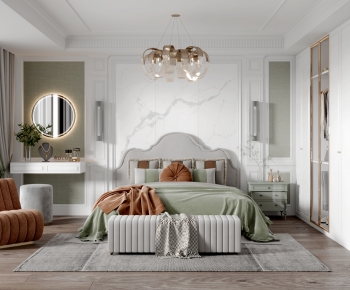 Simple European Style Bedroom-ID:344042069