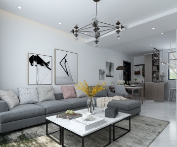 Modern A Living Room-ID:833575017