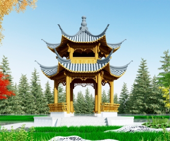 Chinese Style Ancient Architectural Buildings-ID:692129176