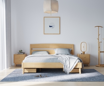 Nordic Style Double Bed-ID:846785078
