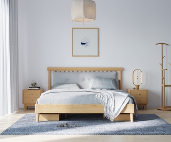 Nordic Style Double Bed-ID:368364102