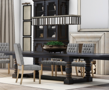 American Style Dining Table And Chairs-ID:644750126