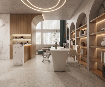 Modern Wabi-sabi Style A Living Room-ID:888798952