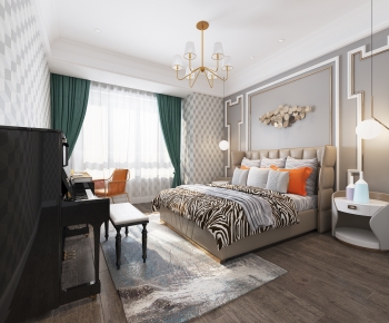 Simple European Style Bedroom-ID:851944921