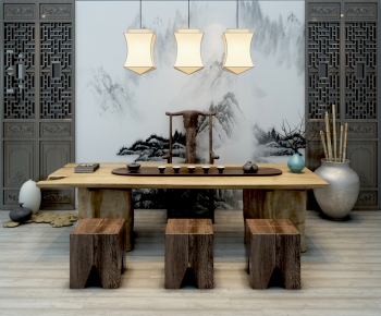 New Chinese Style Tea Tables And Chairs-ID:590353978