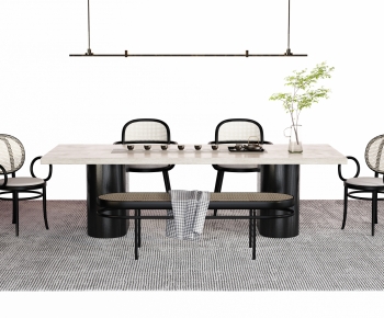 Wabi-sabi Style Dining Table And Chairs-ID:542238006