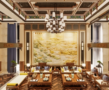 Chinese Style A Living Room-ID:699769028
