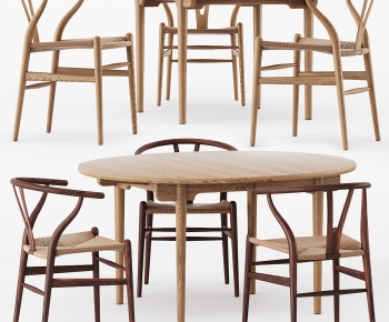 Wabi-sabi Style Dining Table And Chairs-ID:494998932