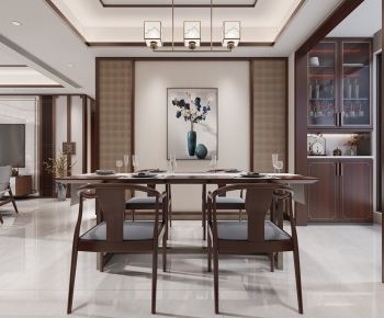 New Chinese Style Dining Room-ID:799875029