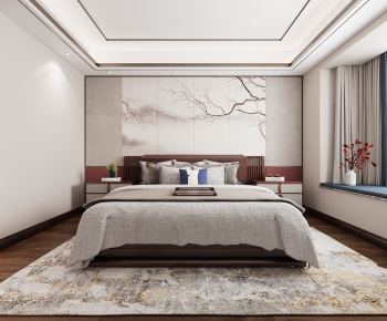 New Chinese Style Bedroom-ID:672554024