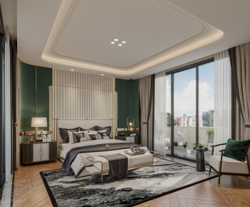 New Chinese Style Bedroom-ID:673324113