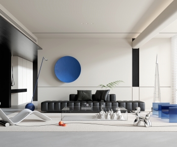 Modern Wabi-sabi Style A Living Room-ID:840707061