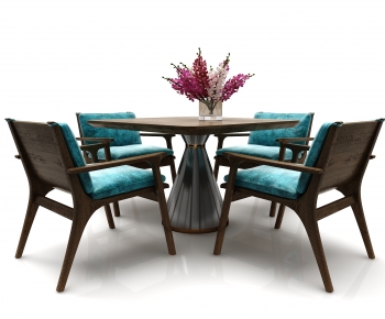 Southeast Asian Style Dining Table And Chairs-ID:970963957