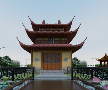 Chinese Style Ancient Architectural Buildings-ID:598167908