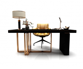 New Chinese Style Computer Desk And Chair-ID:648473024