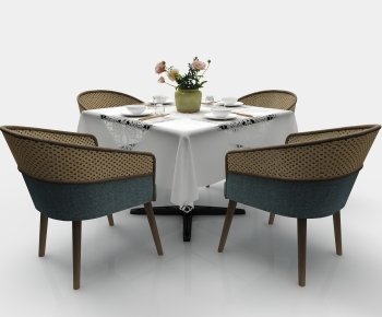 Southeast Asian Style Dining Table And Chairs-ID:603846078