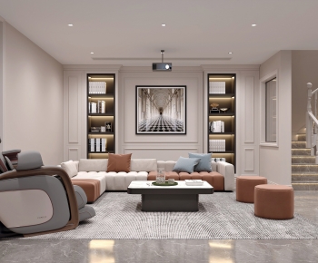 Modern A Living Room-ID:758696081